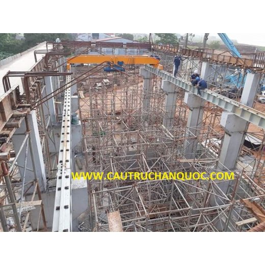 Cầu trục 10 tấn hàn quốc 1 dầm đơn khẩu độ nhà xưởng 10m  