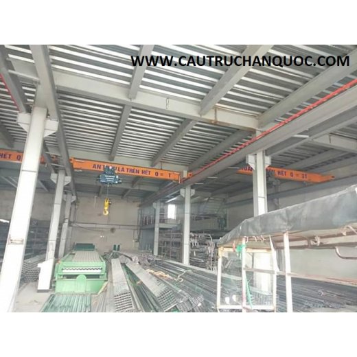Cầu trục 2 tấn hàn quốc 1 dầm đơn khẩu độ nhà xưởng 10m